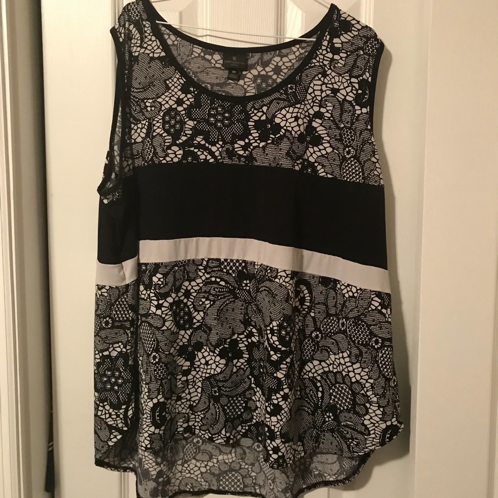 Black and white tank